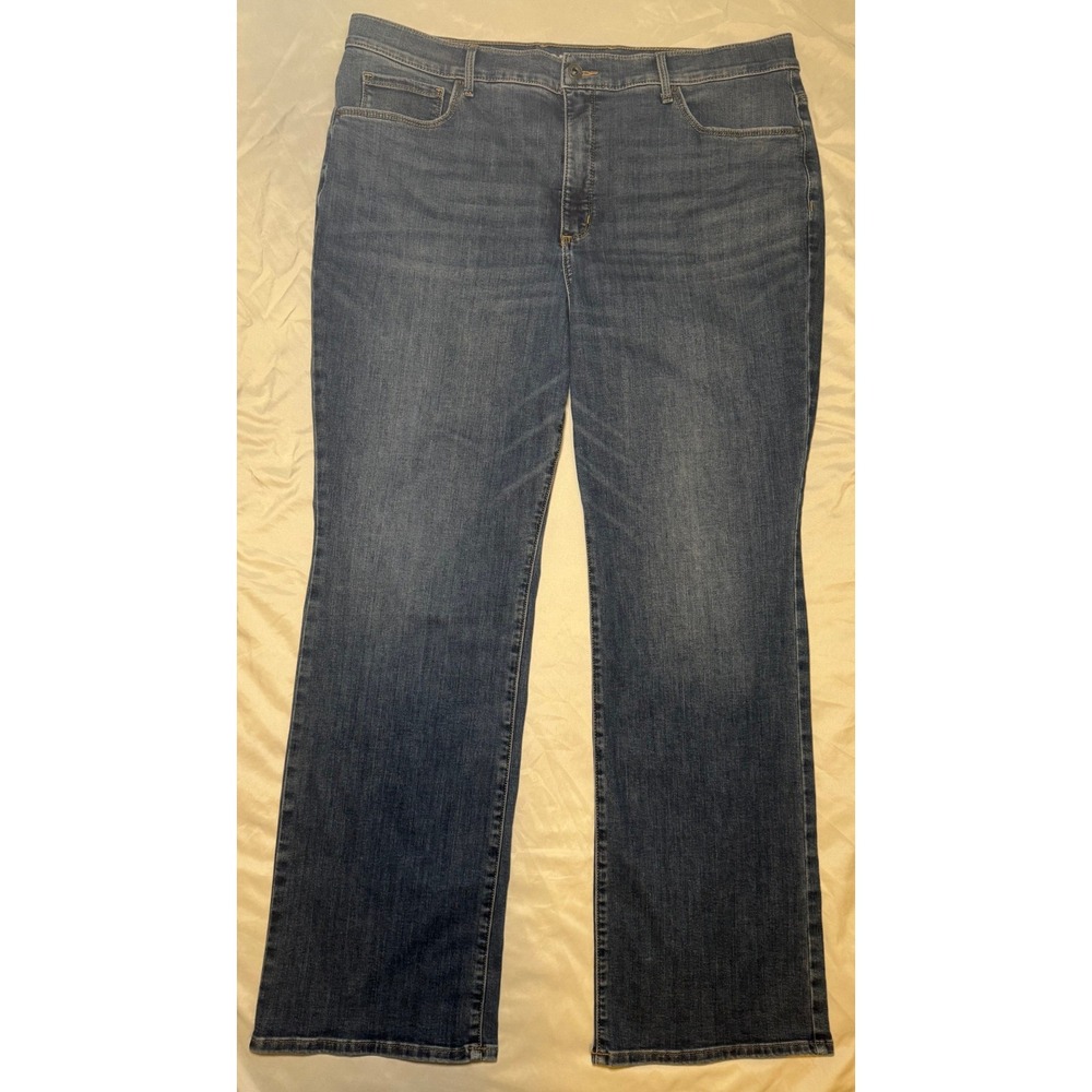 Eddie Bauer Revival High Rise Bootcut Jeans Womens 18 Blue Specialty Dyed Denim